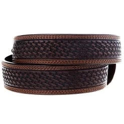 Vogt Silversmiths Chocolate Basket Weaved Belt -Ariat shop 041 144 2