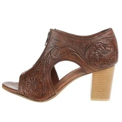 Roper Women`s Brown Tooled Leather Heel -Ariat shop 09 021 0946 3065 03