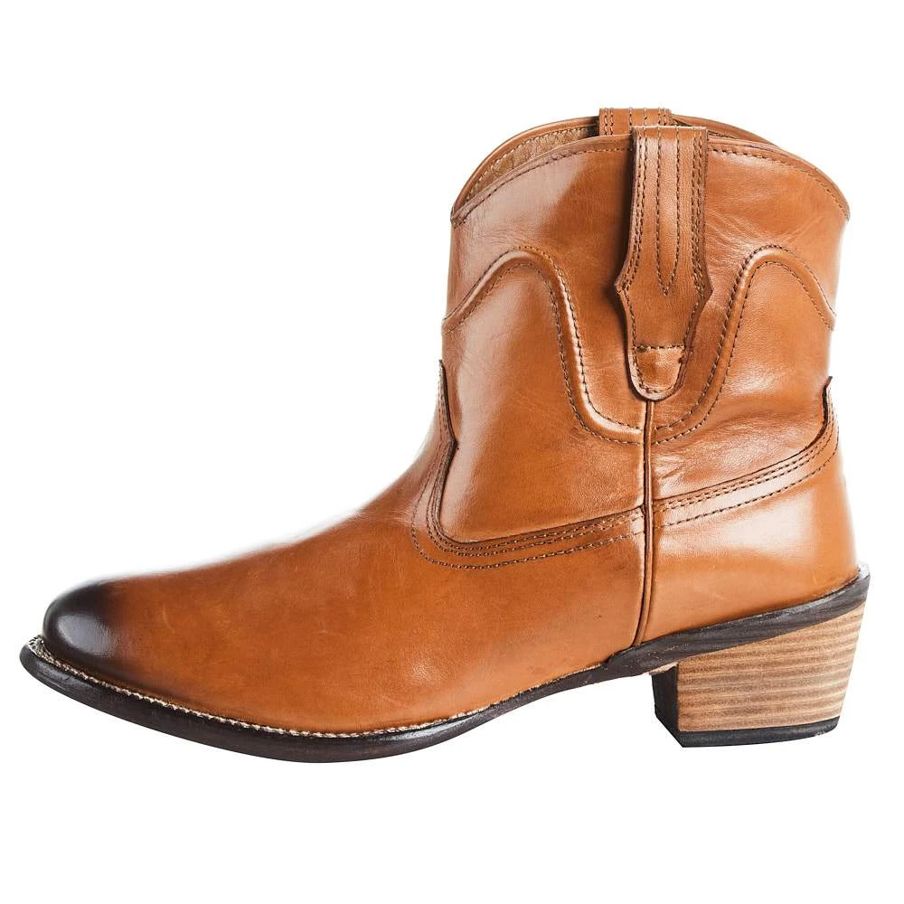 Roper Women`s Tan Burnished Leather Bootie 5 Roper Women`s Tan Burnished Leather Bootie - Image 3