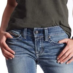 Ariat Women's R.E.A.L. Rainstorm Straight Leg Jeans -Ariat shop 10017217 02