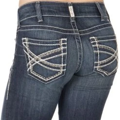 Ariat Women's R.E.A.L. Entwined Mid Rise Stretch Boot Cut Jeans 9 Ariat Women's R.E.A.L. Entwined Mid Rise Stretch Boot Cut Jeans -Ariat shop 10017510 3
