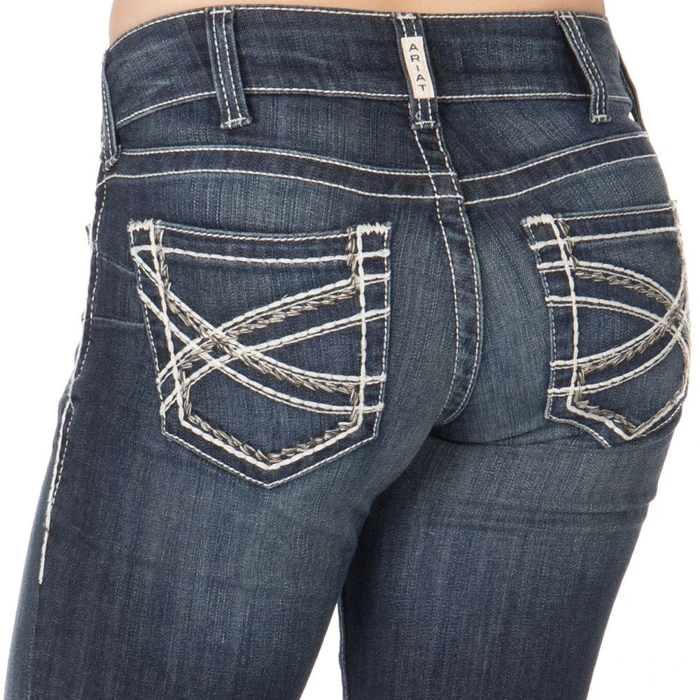 Ariat Women's R.E.A.L. Entwined Mid Rise Stretch Boot Cut Jeans 6 Ariat Women's R.E.A.L. Entwined Mid Rise Stretch Boot Cut Jeans - Image 4