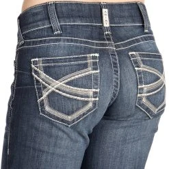 Ariat Ladies REAL Ivory Straight Leg Jeans 9 Ariat Ladies REAL Ivory Straight Leg Jeans -Ariat shop 10024300 3