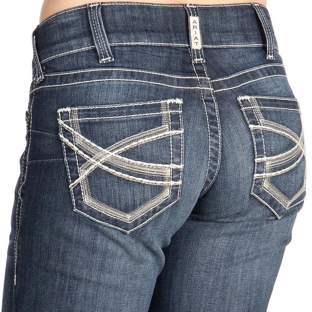 Ariat Ladies REAL Ivory Straight Leg Jeans 6 Ariat Ladies REAL Ivory Straight Leg Jeans - Image 4