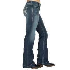 Ariat Women's Mid Rise Stretch Entwined Wide Leg Trouser Jean -Ariat shop 10025302 11