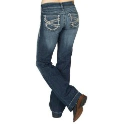 Ariat Women's Mid Rise Stretch Entwined Wide Leg Trouser Jean -Ariat shop 10025302 2