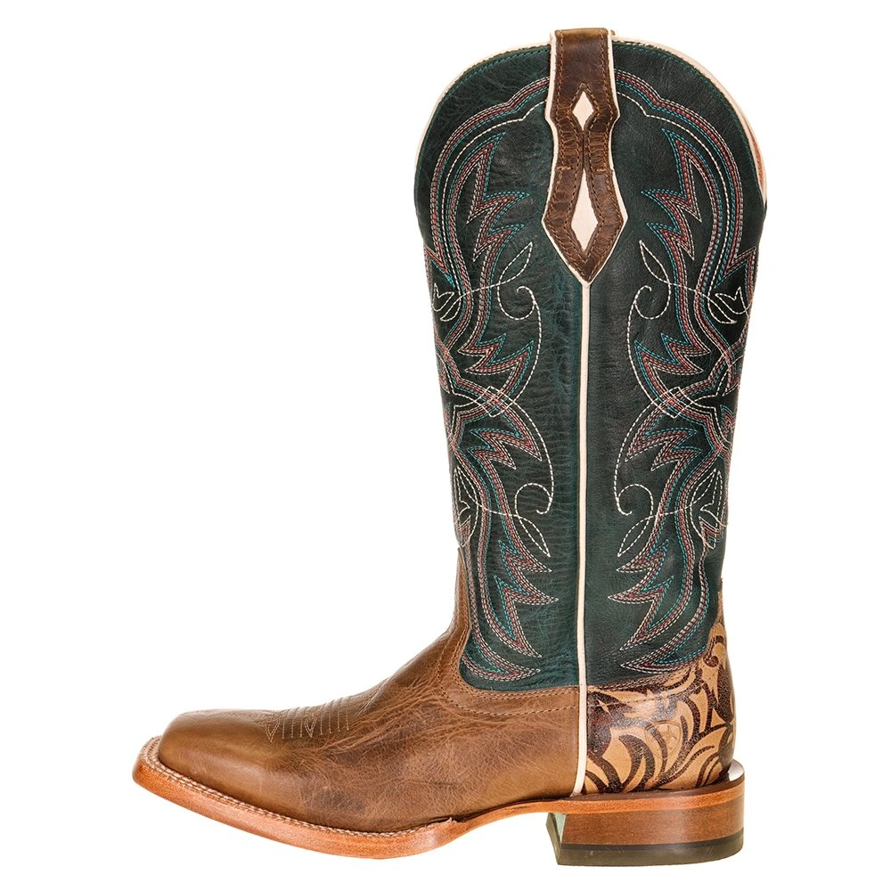 Ariat Women's Caledo Tan And Blue Top Boot 5 Ariat Women's Caledo Tan And Blue Top Boot - Image 3