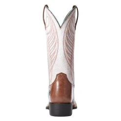 Ariat Womens Ariat Round Up Brown/Crackled White Top -Ariat shop 10034141 2