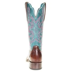 Ariat Women's Ariat Primera Stretchfit Barrel Brown 12in. Teal Top Cowgirl Boot 10 Ariat Women's Ariat Primera Stretchfit Barrel Brown 12in. Teal Top Cowgirl Boot -Ariat shop 10038303 3
