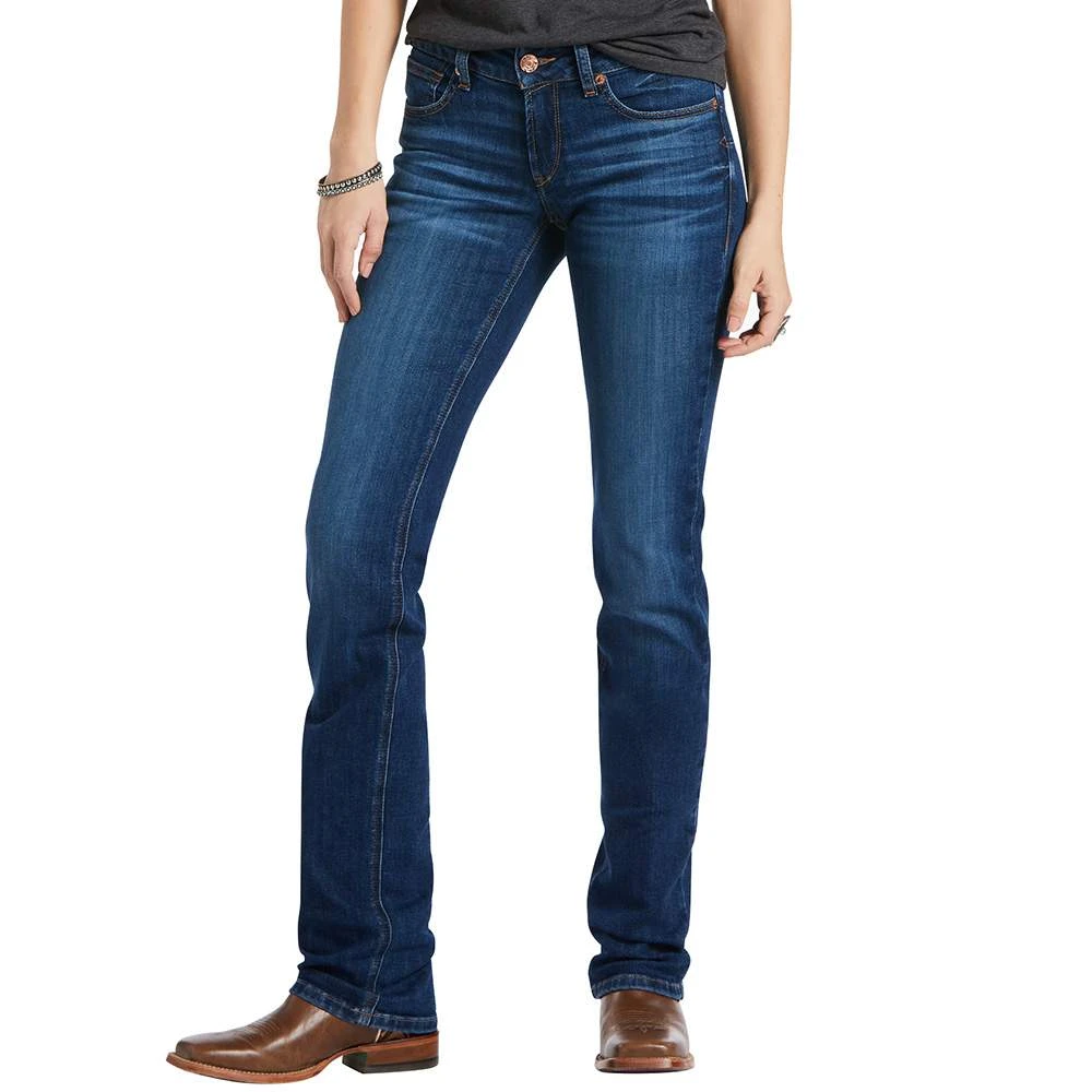 Ariat Women's R.E.A.L. Mid Rise Candace Straight Jean 4 Ariat Women's R.E.A.L. Mid Rise Candace Straight Jean - Image 2