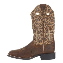 Ariat Women's Round Up Tan/Sparkle 11in. Leopard Cowgirl Boot 9 Ariat Women's Round Up Tan/Sparkle 11in. Leopard Cowgirl Boot -Ariat shop 10042384 3