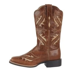 Ariat Women's Round Up Tan Glitter Inlay 11in. Tan Cowgirl Boot 9 Ariat Women's Round Up Tan Glitter Inlay 11in. Tan Cowgirl Boot -Ariat shop 10042446 3