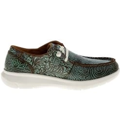 Ariat Women's Vintage Turquoise Floral Embossed Hilo Casual -Ariat shop 10044588 05