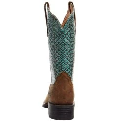 Ariat Women's Round Up Old Earth/ Turquoise Blanket Emboss 11 In Top Boot -Ariat shop 10046882 03