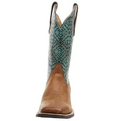 Ariat Women's Round Up Old Earth/ Turquoise Blanket Emboss 11 In Top Boot -Ariat shop 10046882 05