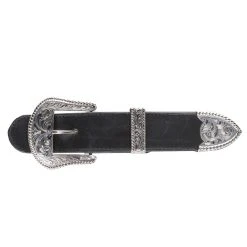 Vogt Silversmiths Engraved Tombstone Rope Edge 1 1/2in. Buckle Set