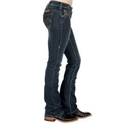 Cowgirl Tuff Co Women's Dont Fence Me In Dark Stonewash Jeans