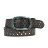 Gem Dandy Accessories Womens Vintage Brown Perforated Belt -Ariat shop 108988 default l