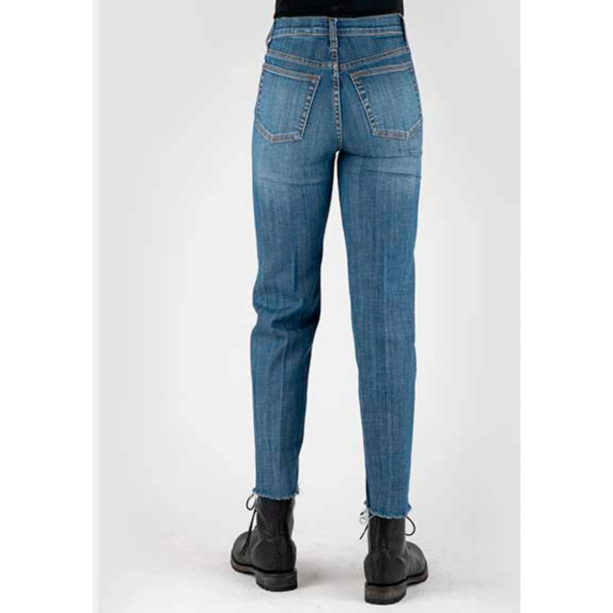 Stetson Womens Plain Back Pkt Highrise Straight Crop 4 Stetson Womens Plain Back Pkt Highrise Straight Crop - Image 2