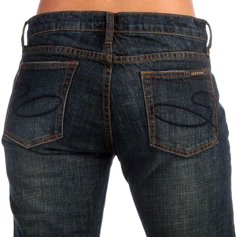Stetson Women's Dark Blasted Low Rise 816 Classic Fit Boot Cut Jeans 4 Stetson Women's Dark Blasted Low Rise 816 Classic Fit Boot Cut Jeans - Image 2