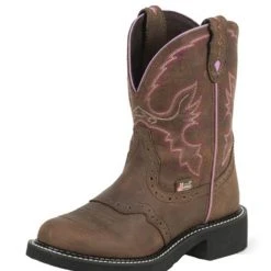 Justin Boot Company Women's Aged Bark-8in Bark Top Cowgirl Boots