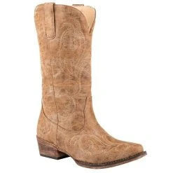 Roper Footwear Women's 12in. Western With All Over Embroidery Snip Toe Boot