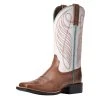Ariat Womens Ariat Round Up Brown/Crackled White Top