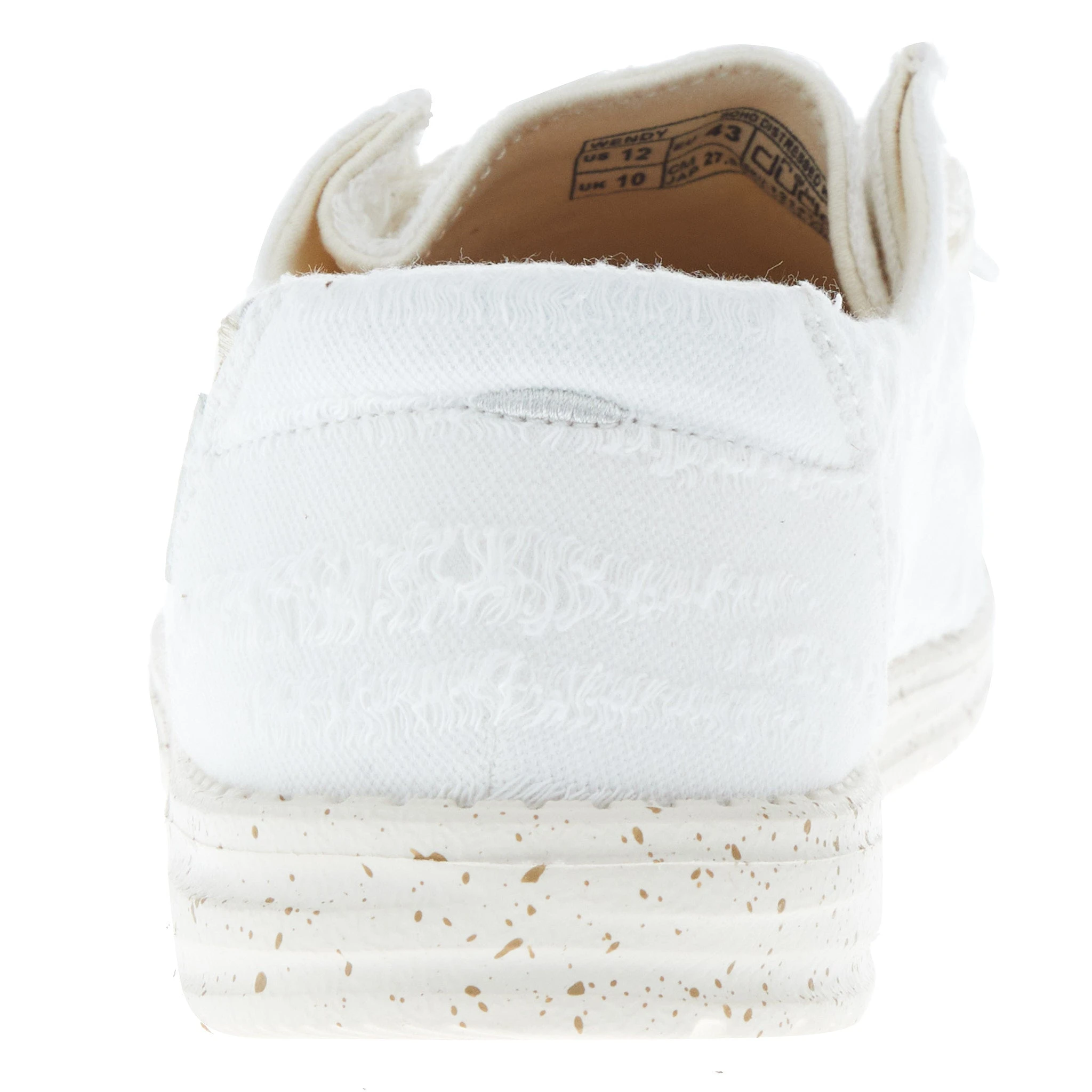 Heydude Women`s Hey Dude Wendy Boho Distressed White Casual 6 Heydude Women`s Hey Dude Wendy Boho Distressed White Casual - Image 4