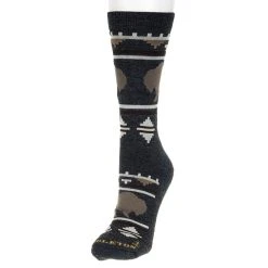 Pendleton Woolen Mills Charcoal Roaming Bison Camp Socks