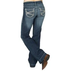 Ariat Women's Mid Rise Stretch Entwined Wide Leg Trouser Jean