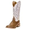 Macie Bean Boots Womens Slick Rikki Tan Caiman Print 13` Bleached Bone Top