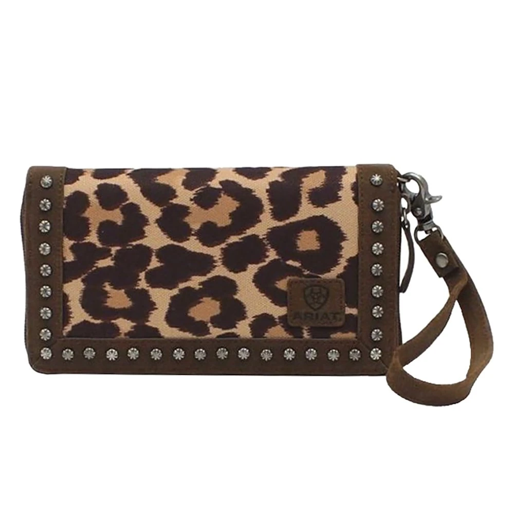 Mf Western Products Ariat Brown Leopard Clutch Wallet 3 Mf Western Products Ariat Brown Leopard Clutch Wallet