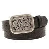 Mf Western Products Women's Ariat® Rhinestone Filigree Black Tooled Belt