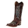 Circle G Women`s Brown W/Turq Stitching 11in Top Boot Western Boot -Ariat shop 129748 default l