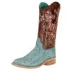 Corral Women`s Turq/Tan Fish 13 Brown Floral Top -Ariat shop 130416 default l