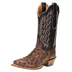 Justin Boots Women's Magnolia Kango Tobac Full Quill Ostrich Boot