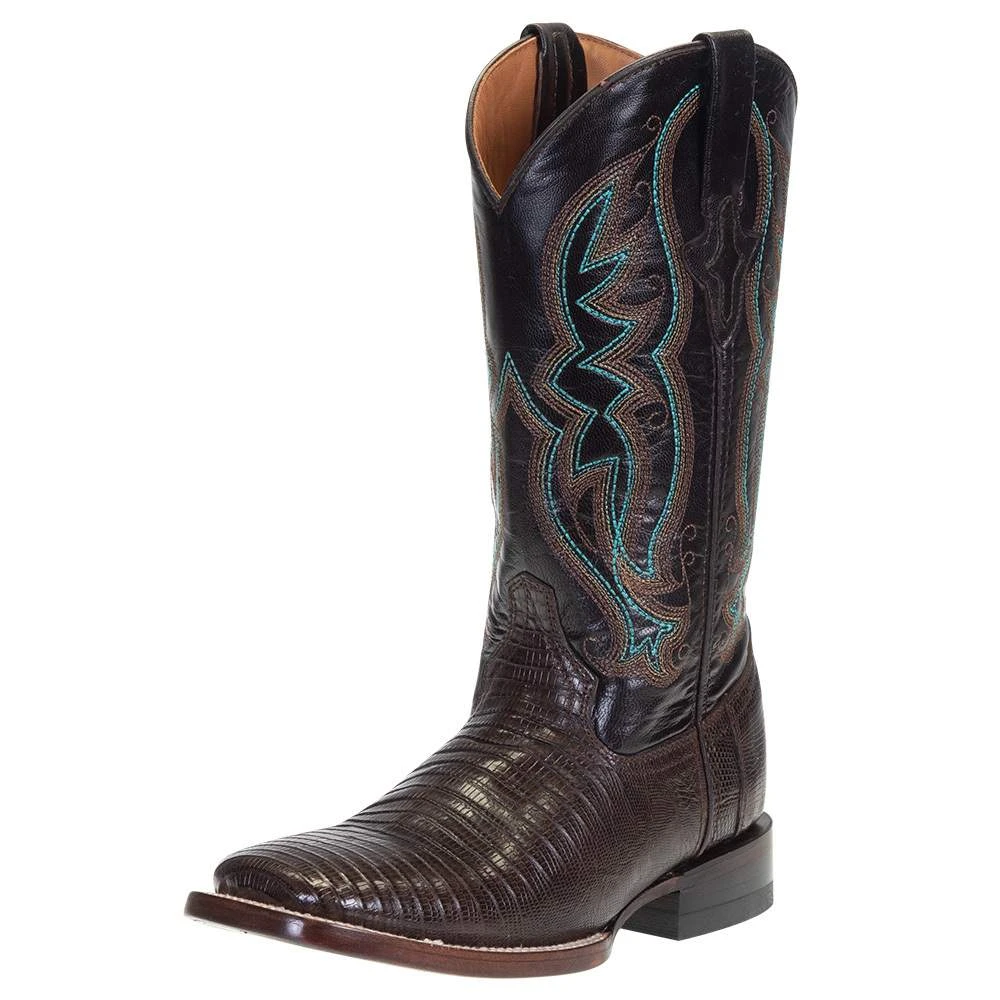 Ferrini Women's Chocolate Teju Lizard Cowgirl Boots 3 Ferrini Women's Chocolate Teju Lizard Cowgirl Boots