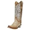 Circle G Women`s Tan Embroidered Snip Toe Boot -Ariat shop 134680 default l