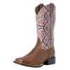Ariat Women`s Round Up Tan Bomber/PinkSnake Boot 2 Ariat Women`s Round Up Tan Bomber/PinkSnake Boot -Ariat shop 135601 default l