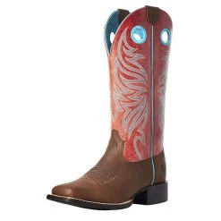 Ariat Women`s Round Up Ryder Brown/Red Boot