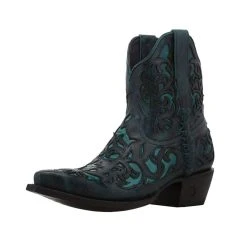 Black Star Womens Teal Shortie Boot