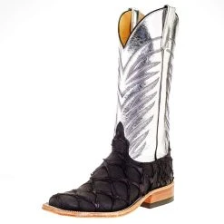 Anderson Bean Women's Purple Panther Big Bass 13in. Silver Metallic Cowgirl Boot