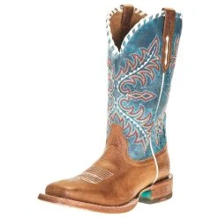 Ariat Women's Ariat Eldora Natural Tan 11in. Turquoise Top Cowgirl Boot -Ariat shop 138520 default l