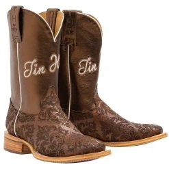 Tin Haul Footwear Womens Damask Diamond Brown Boot -Ariat shop 14 021 0007 1441 2