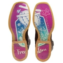 Tin Haul Footwear Womens Damask Diamond Brown Boot -Ariat shop 14 021 0007 1441 3