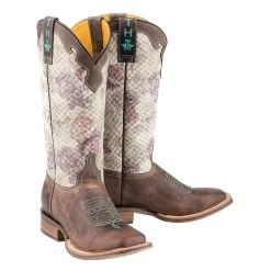 Tin Haul Footwear Womens Brown Rosealiscious Boot 13' Floral Top -Ariat shop 14 021 0077 1411 1