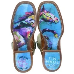 Tin Haul Women's 11 In Top Rhapsody-Leaping Horse Sole Cowgirl Boot -Ariat shop 1402101025036a 03