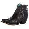 Corral Womens Corral Black Python Ankle Bootie