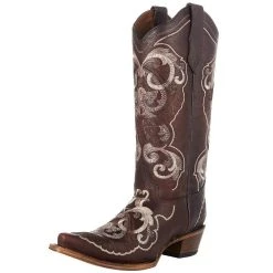 Circle G Womens Brown Multi Embroidered Boot