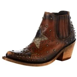 Women`s Liberty Black Brown Star Bootie